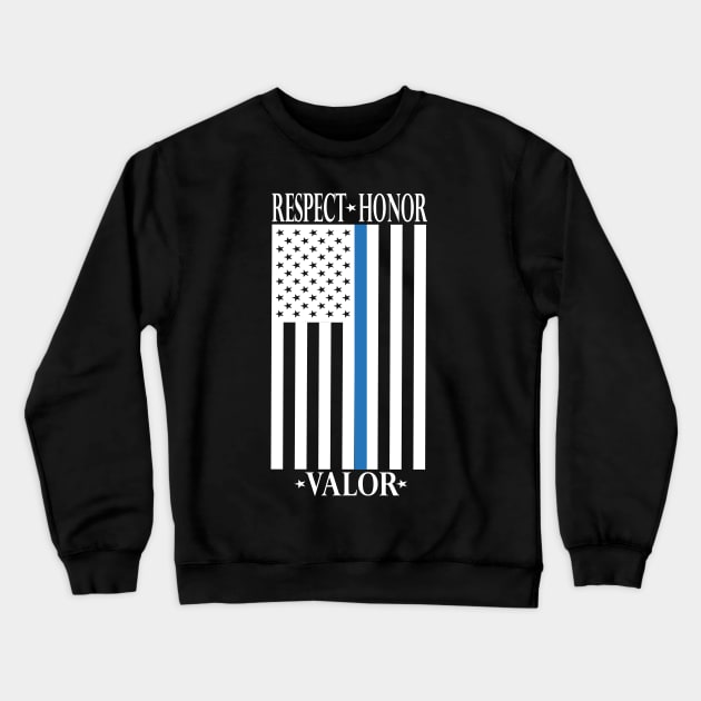 Respect, Law Enforcement 2 Crewneck Sweatshirt by weallshineon1234